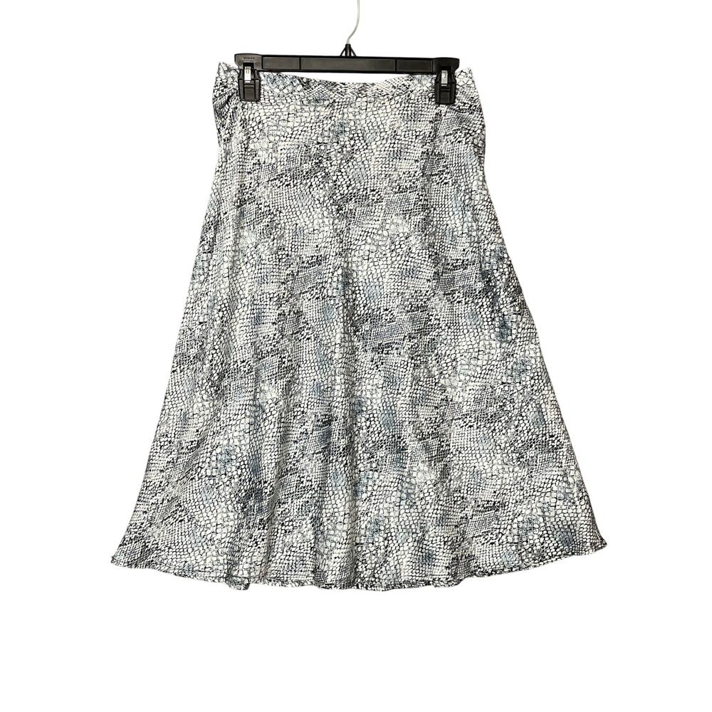 Gianni Bini Snakeskin Flowy Midi Skirt Women's Size 6 Y2K 2000s Stylish Chic‎